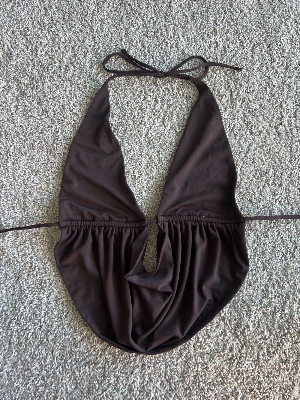 Garage Brown Halter Tank Top